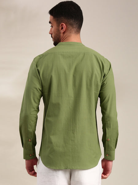 Green Cotton Shirt - MM0889