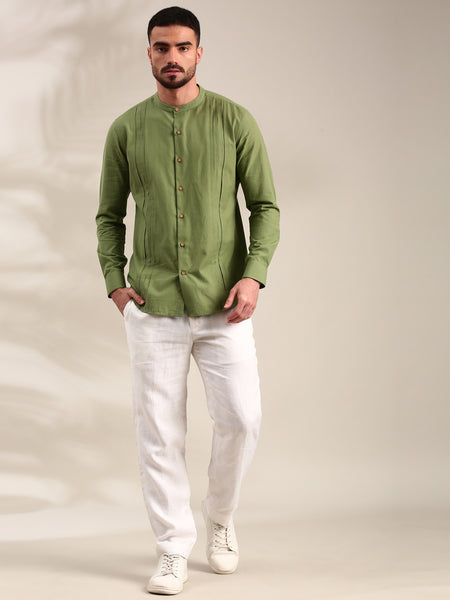 Green Cotton Shirt - MM0889