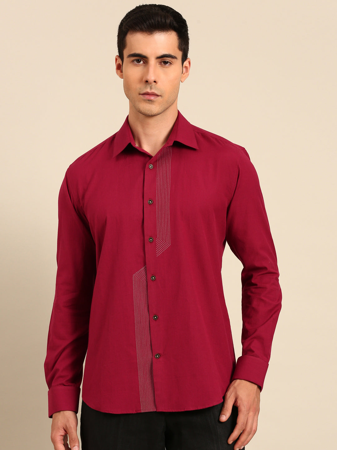 Red Malai Cotton Shirt -  MM0921