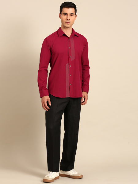 Red Malai Cotton Shirt -  MM0921