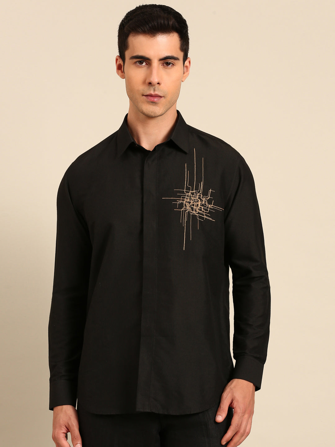 Black Malai Cotton Shirt -  MM0923