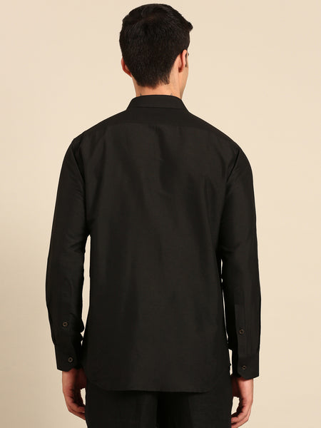 Black Malai Cotton Shirt -  MM0923