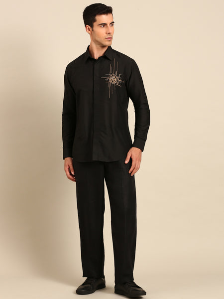 Black Malai Cotton Shirt -  MM0923