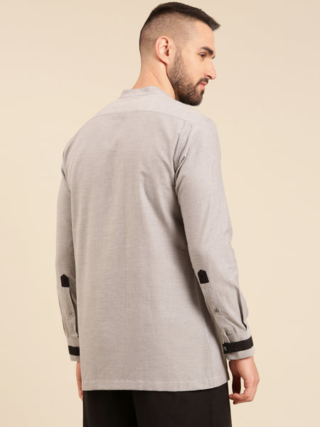 Black Pant Grey Shirt Cord Set - MMCRSET003