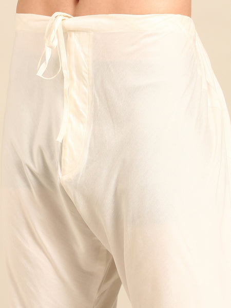 Ivory Chanderi Jaquard Kurta Set - MMK0640