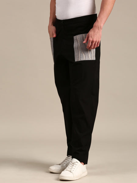 Black Cotton Pant - MMP0130