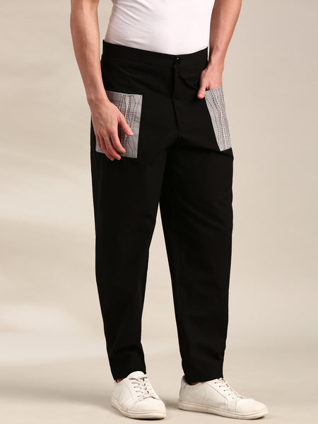 Black Cotton Pant - MMP0130