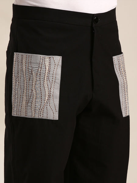 Black Cotton Pant - MMP0130