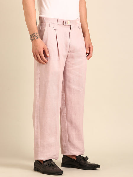 Mauve Silk Linen Trouser  - MMP0137