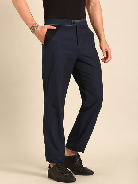 Blue Malai Cotton Trouser  - MMP0138