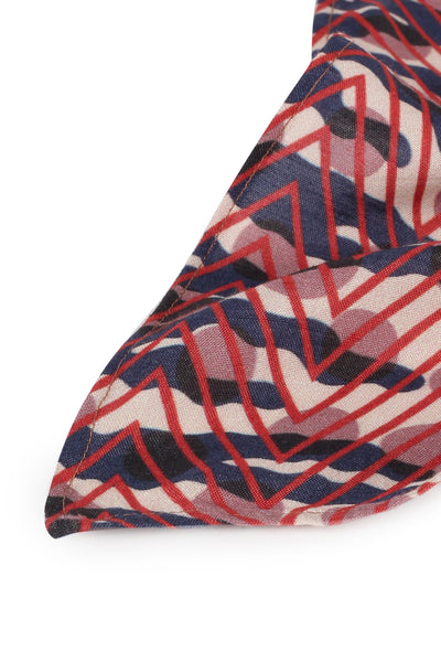 Abstract Printed Muslin Pocket Square - MMPS001