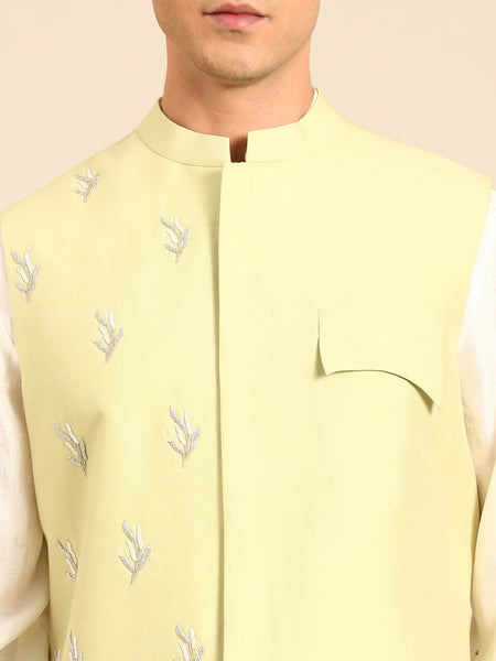 Lirel Green Silk Cotton Modi Jacket -  MMWC0241