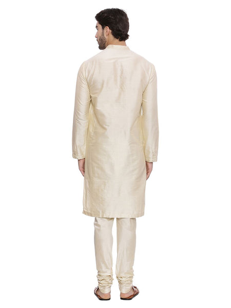 Beige Silk Blend Kurta Set - MMK0127