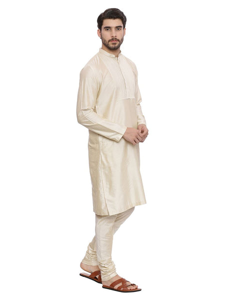 Beige Silk Blend Kurta Set - MMK0127