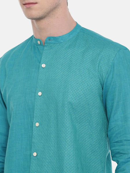 Aqua Linen Shirt - MM0717
