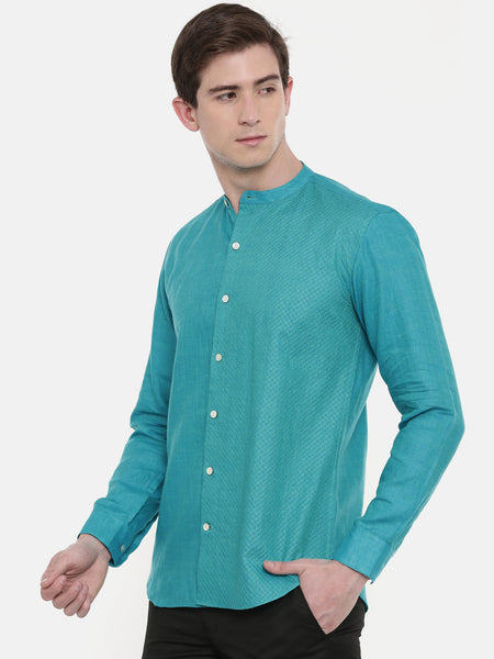Aqua Linen Shirt - MM0717