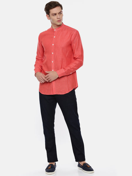 The Perfect Tomator Red Linen Shirt - MM0769