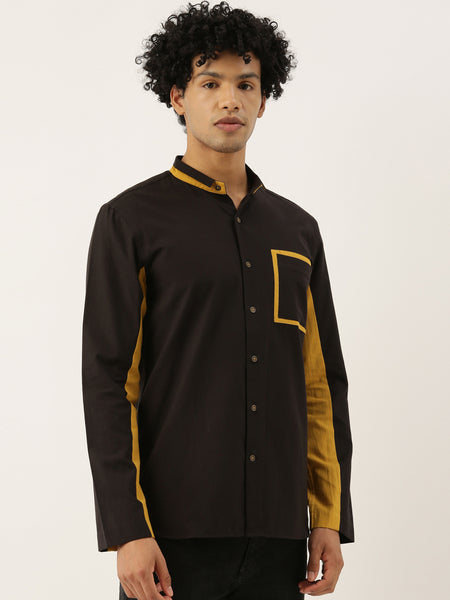 Black Mustartd Cotton Shirt - MM0784