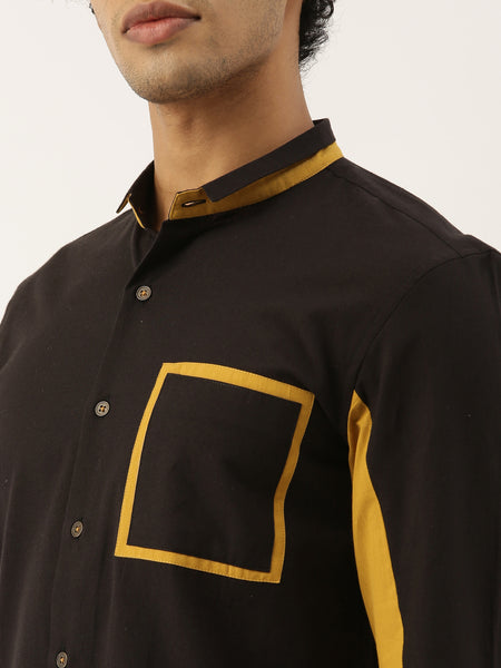 Black Mustartd Cotton Shirt - MM0784
