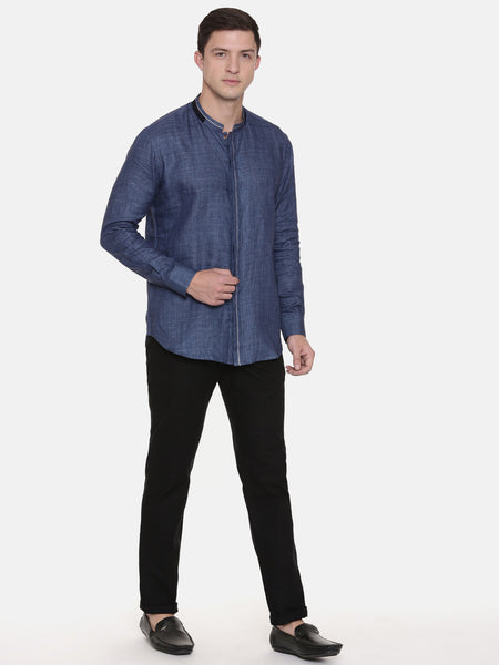 Blue Linen Shirt - MM0800