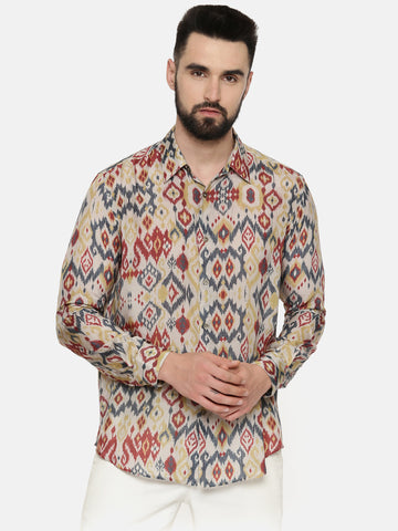 Muslin Ikat Print Shirt - MM0822