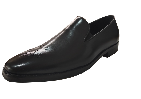 Black Matt Leather Shoes - MMFT011