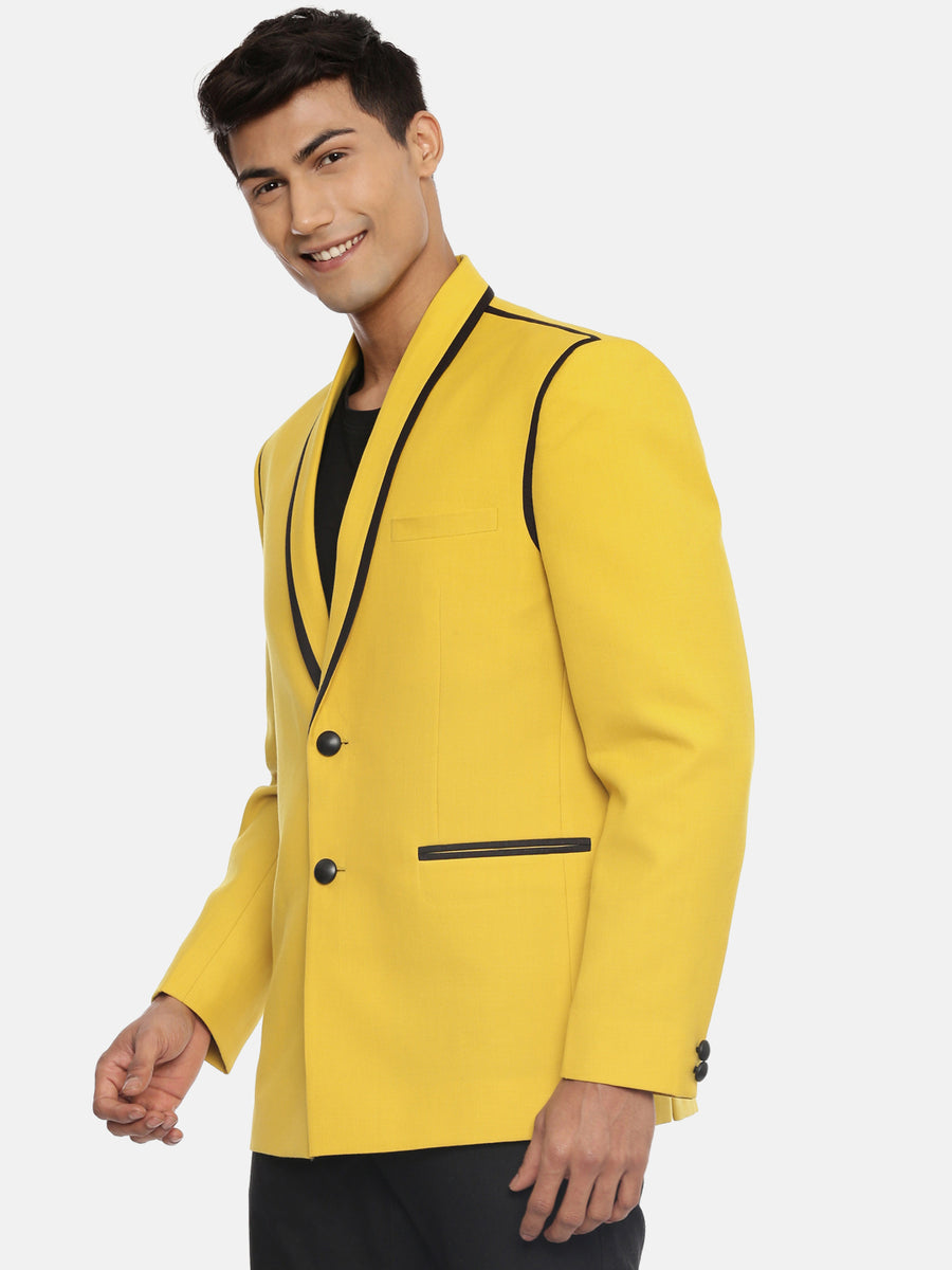 Mustard Yellow Men's Designer Blazer - Mayank Modi – Mayank Modi Fashions