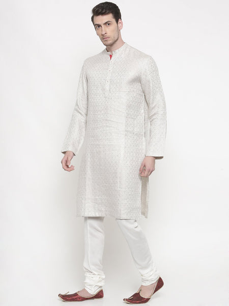 Linen Jaquard Kurta Set - MMK0137