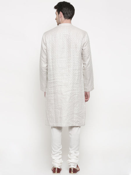 Linen Jaquard Kurta Set - MMK0137