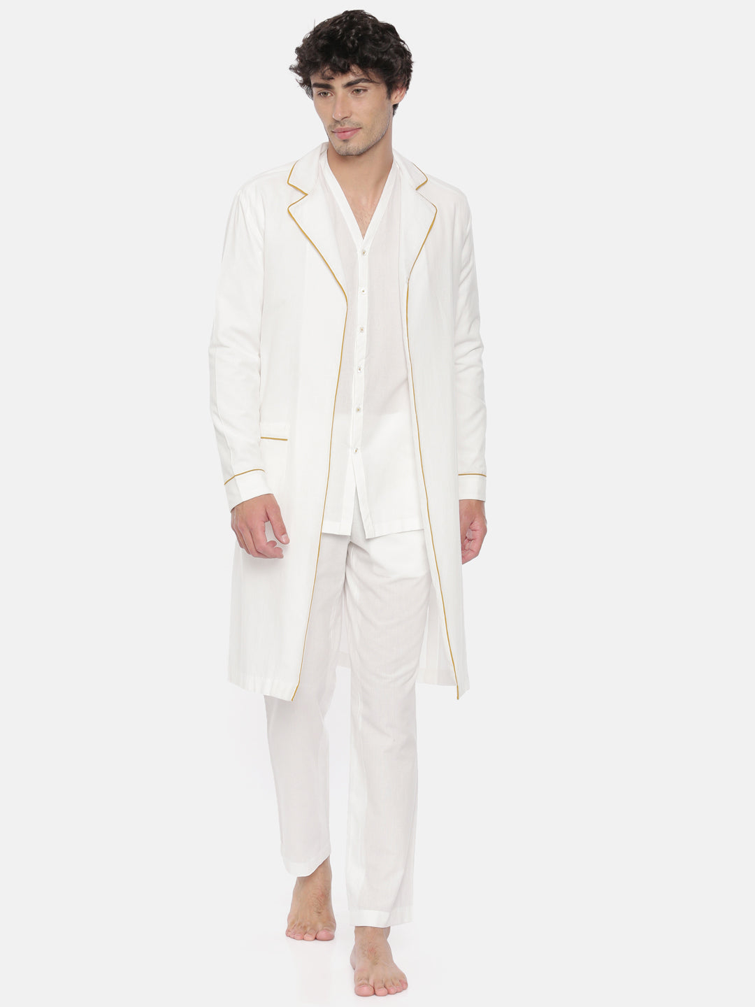 White Italian Cotton Sleepwear - MMNW003