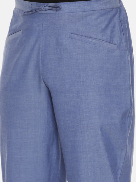 Blue Cotton Drawstring Pants - MMP0118