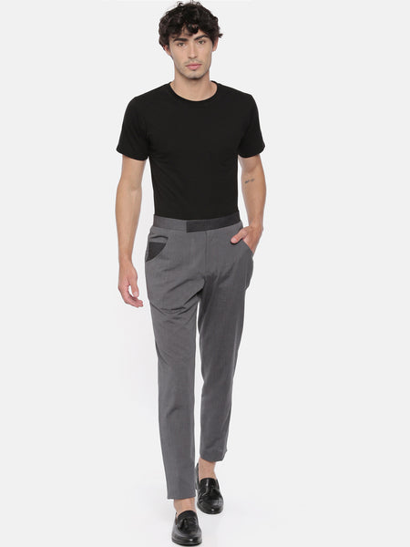 Grey Cotton Double Pocket Trousers - MMP046