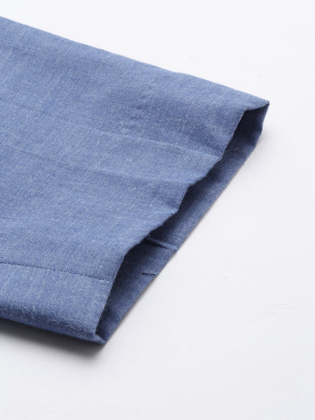 Stylish Blue Malai Cotton Trousers - MMP062