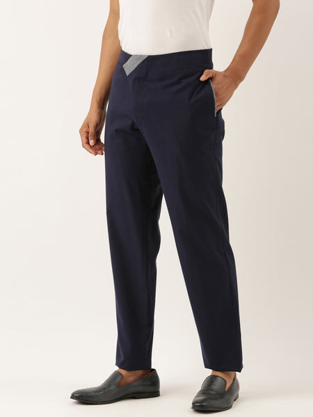 Stylish Blue Malai Cotton Trousers - MMP068