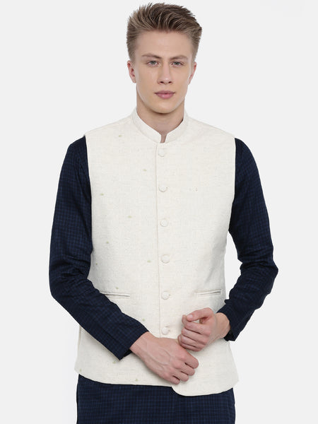Handwoven Cotton Embroidered Jacket - MMWC0153