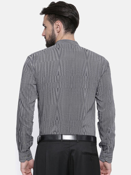 Geometric Strip Linen Shirt - MM0696